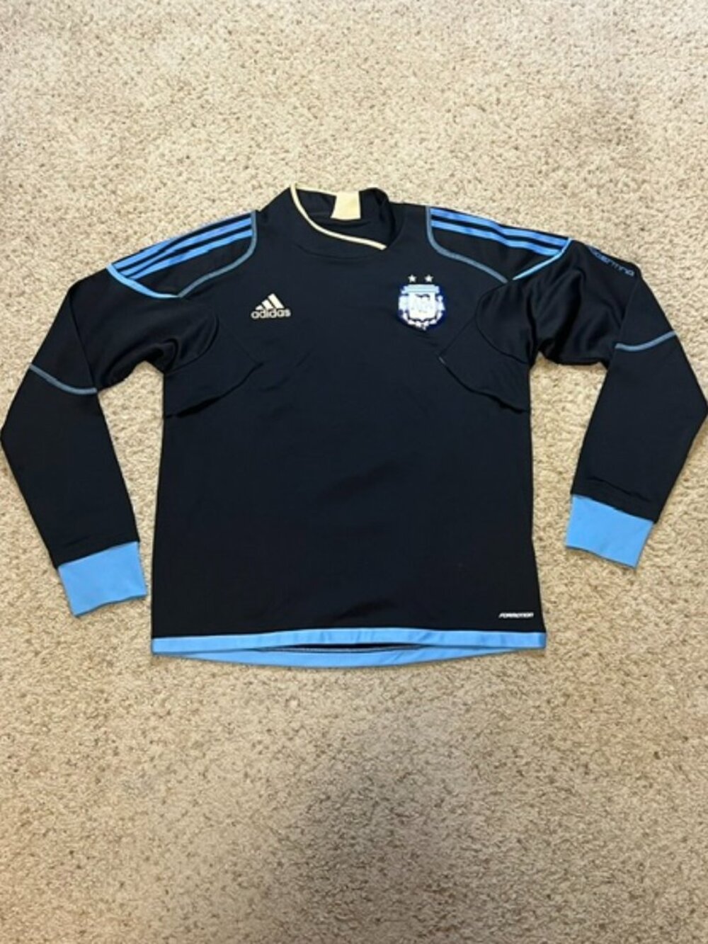 Argentina Adidas 2010 Formotion Black Thermal Long Sleeve Training Top Sz Large